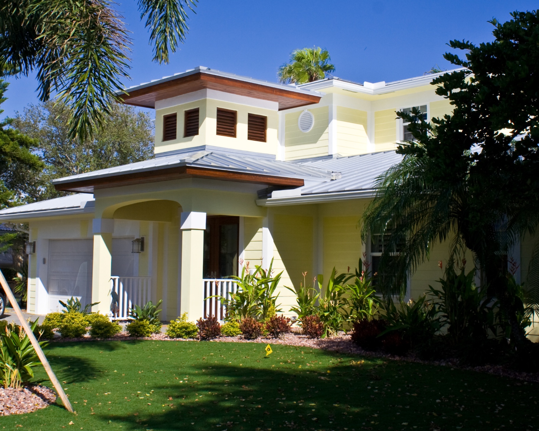 McDavid Residence, Fort Lauderdale — front elevation after the renovation