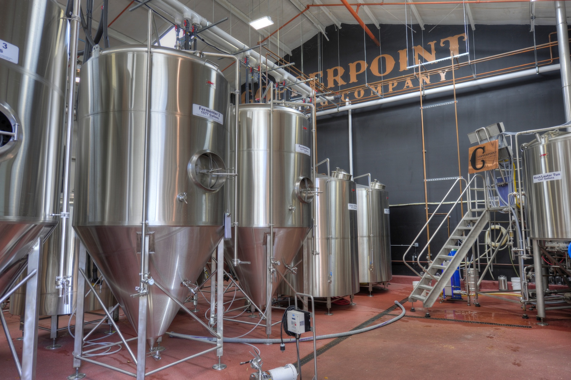 Copperpoint Brewing Company, Boynton Beach FL — fermentation tanks