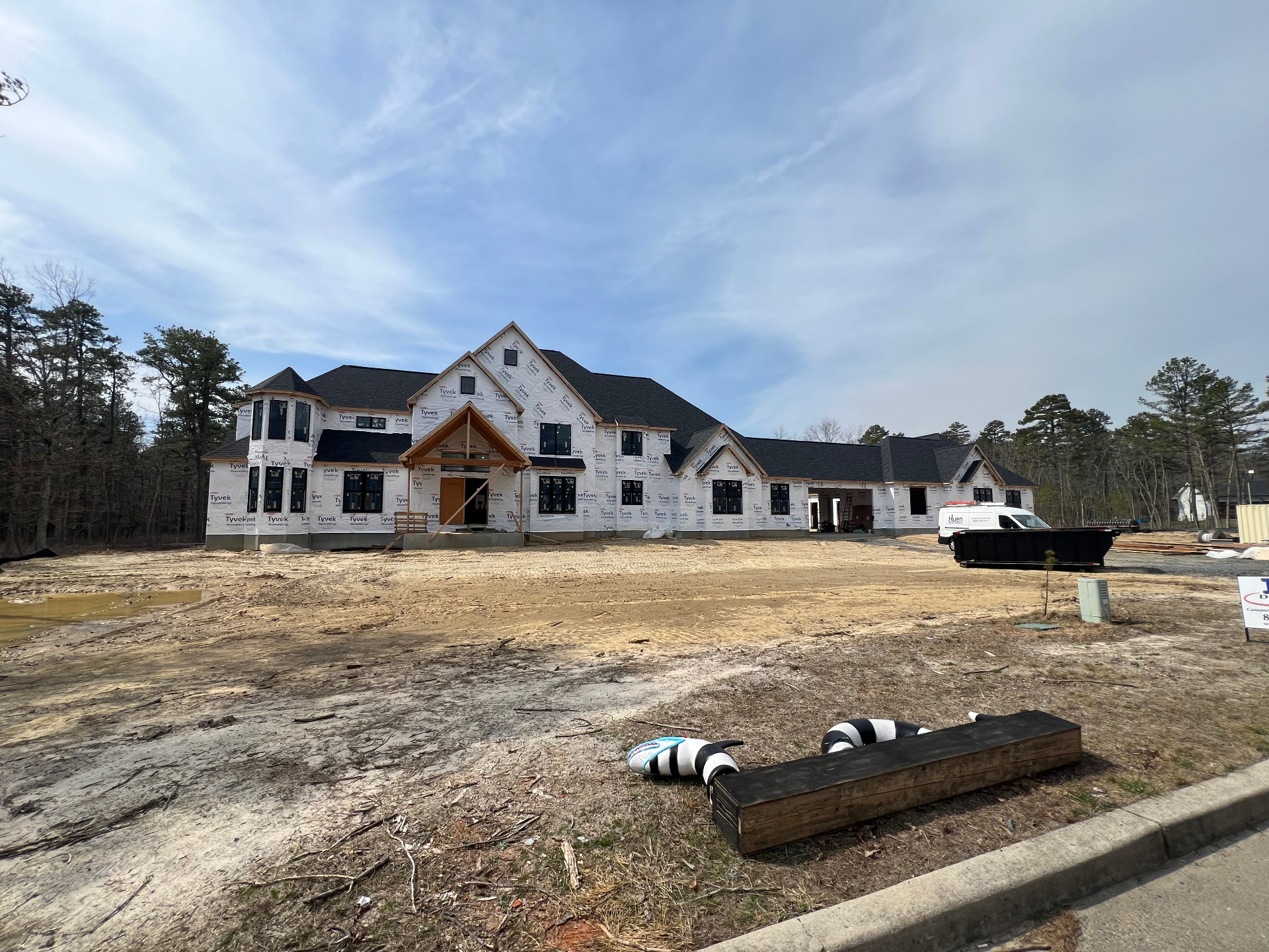Shamong Residence — exterior sheathing and roofing complete