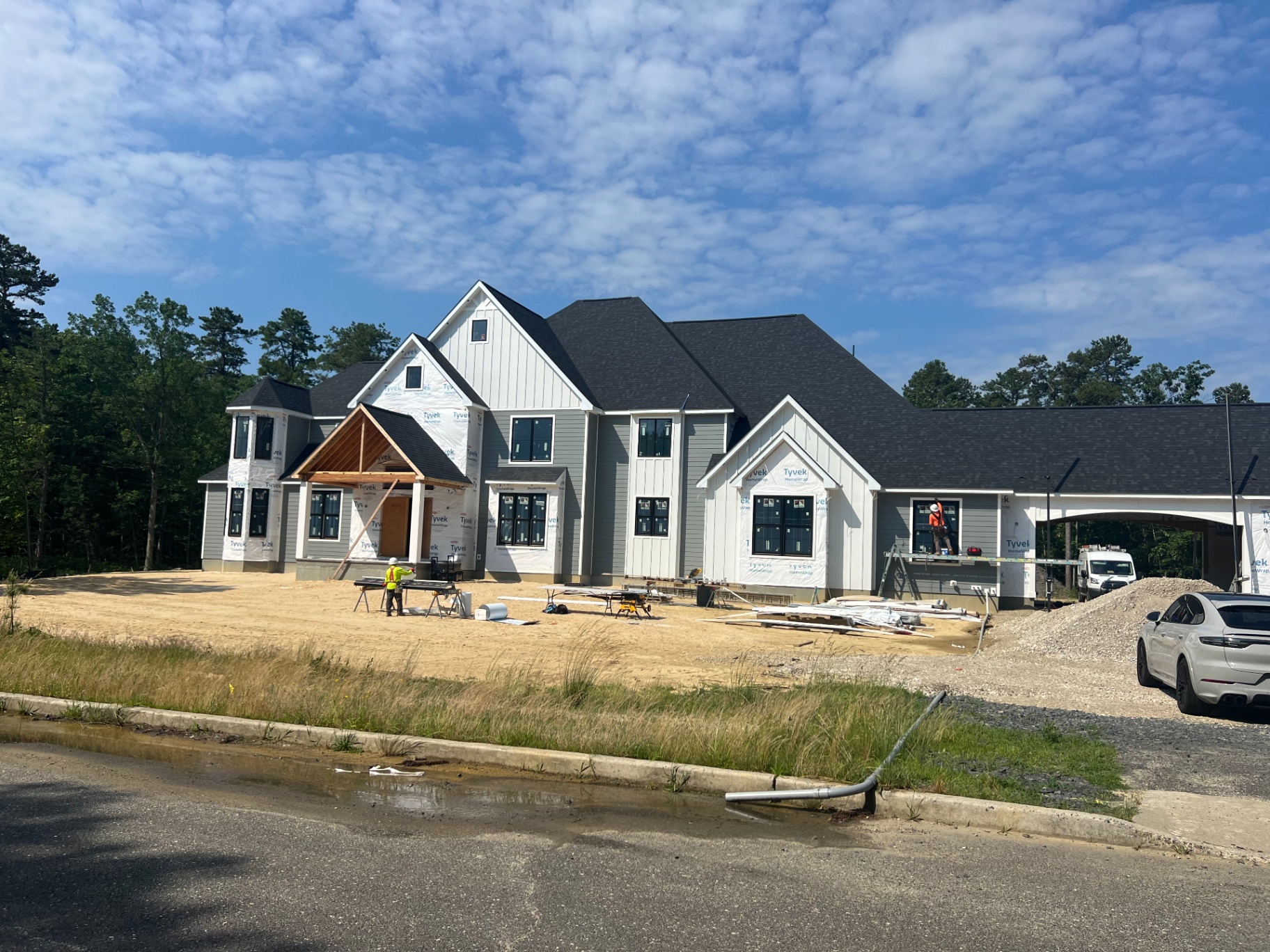 Shamong Residence — siding installation across the front elevation