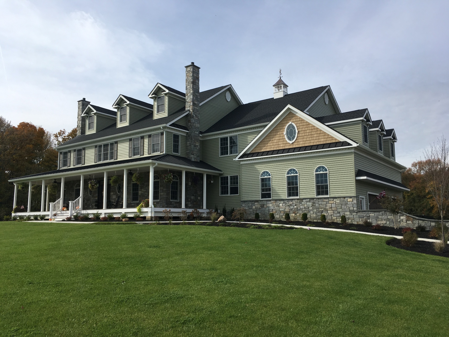 South Harrison Residence — front and side elevation