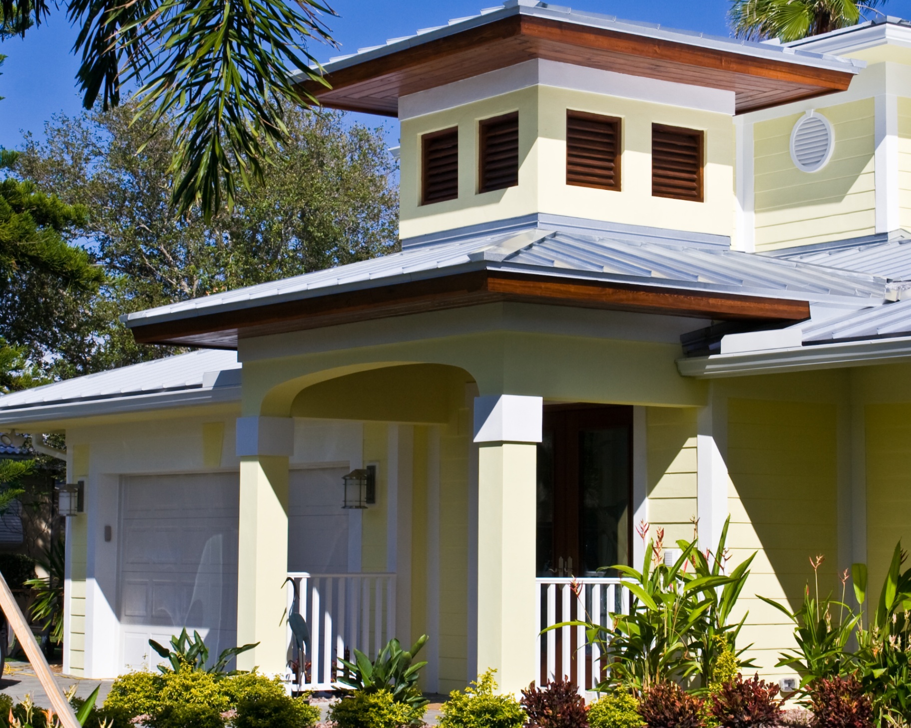 McDavid Residence — entry tower and porch detail