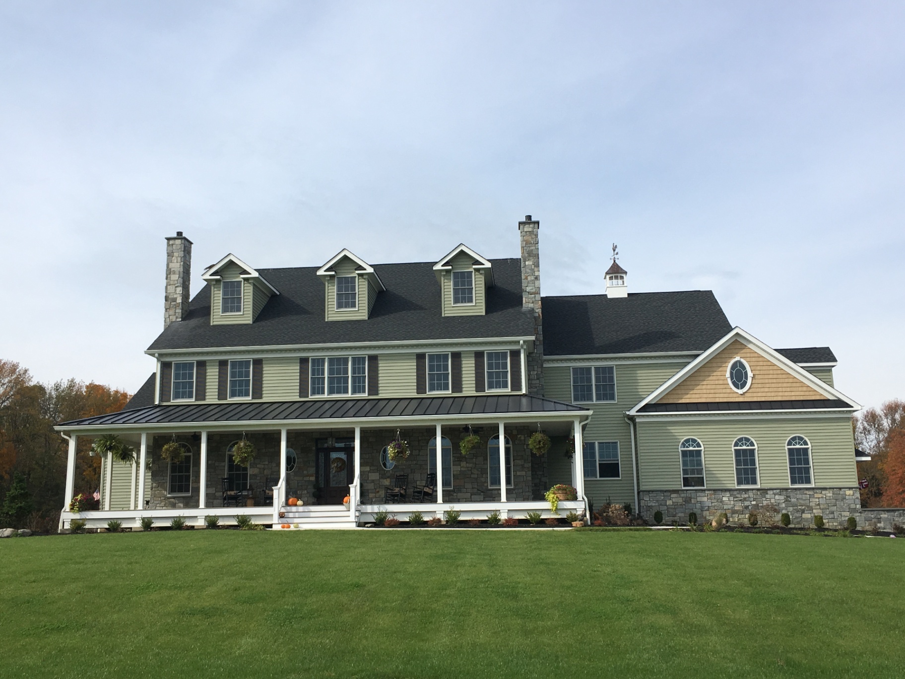 South Harrison Residence — symmetrical front elevation