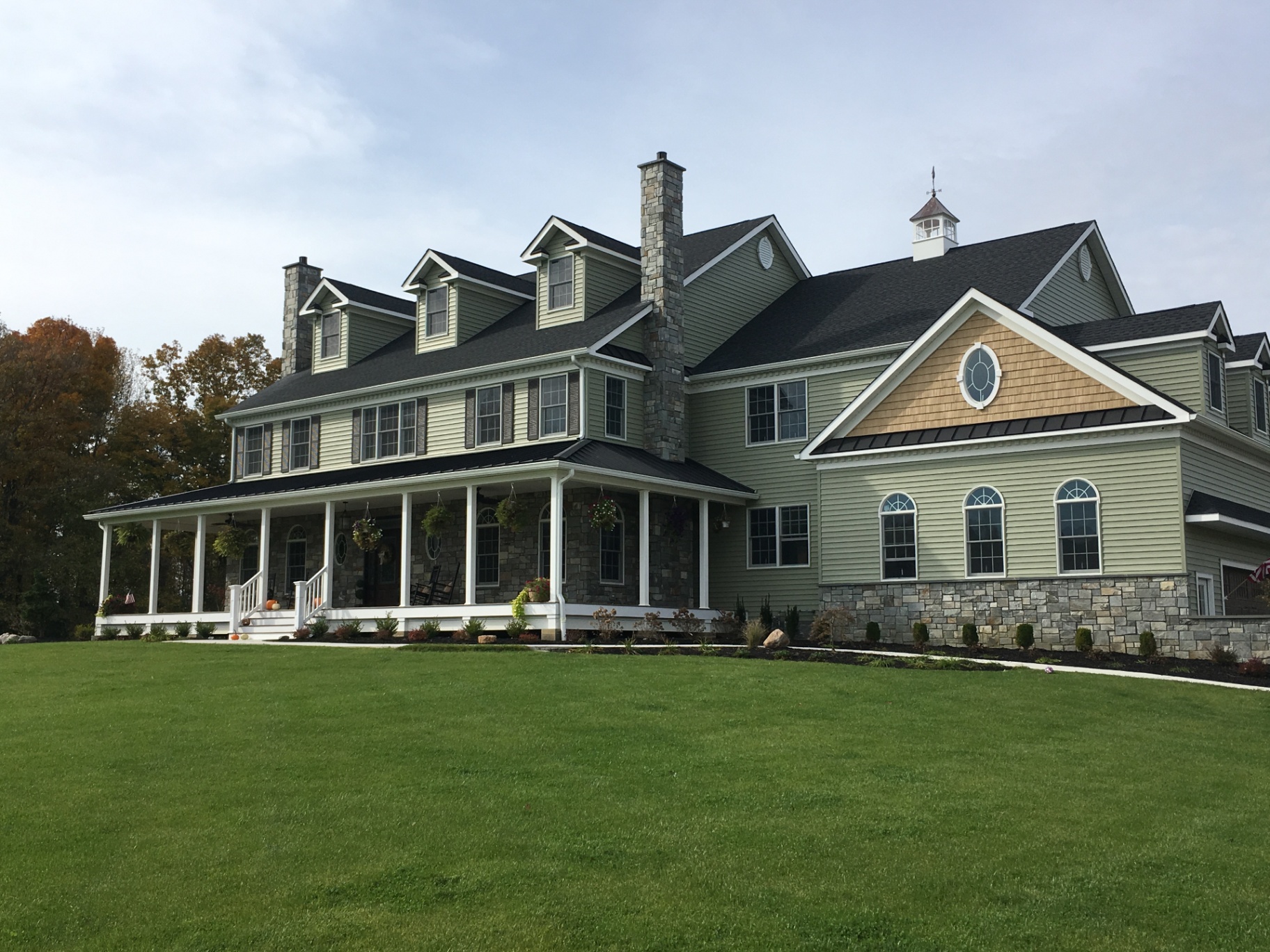 South Harrison Residence — front elevation and wraparound porch