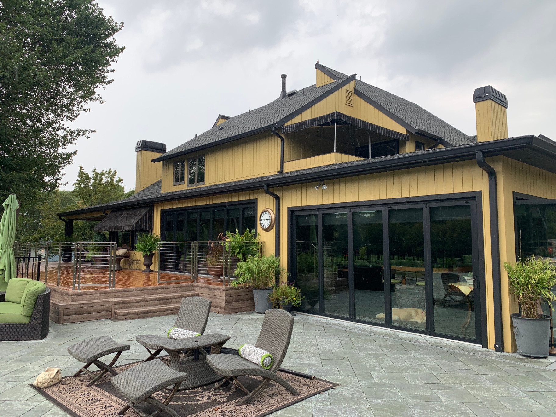 Moorestown Custom Addition — exterior view toward the raised deck