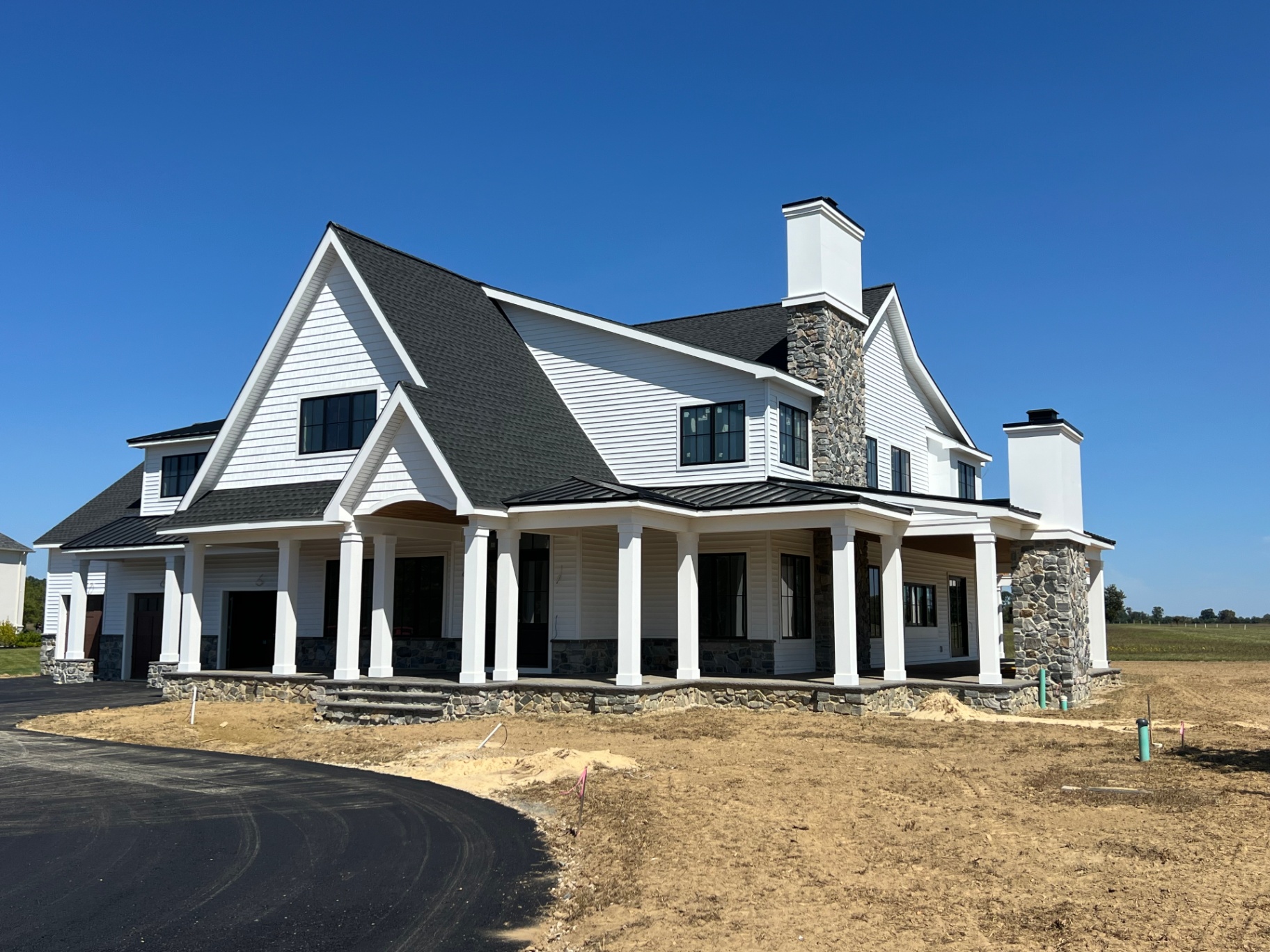 Woodstown Residence II — completed front and side elevation