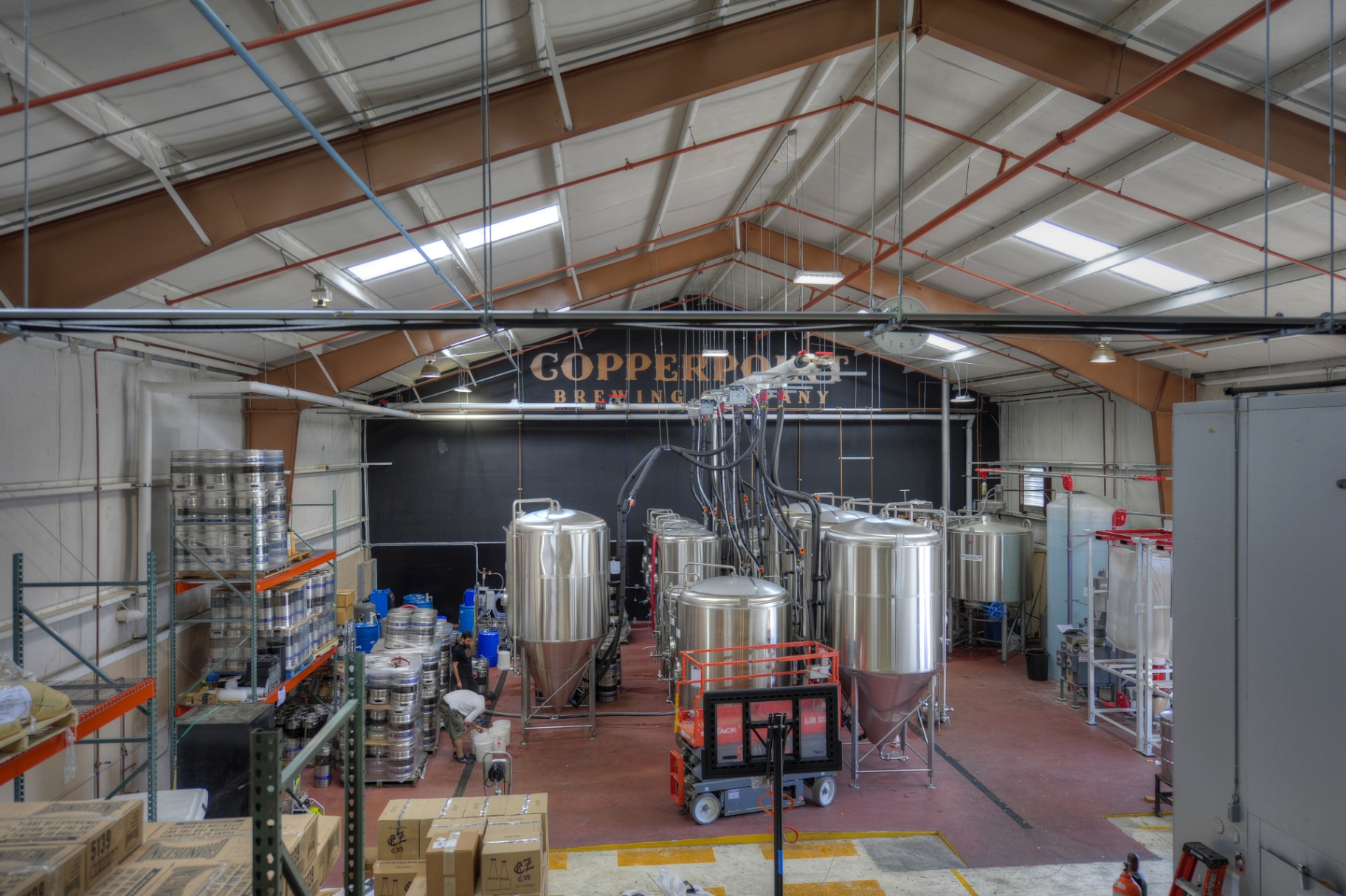 Copperpoint Brewing Company, Boynton Beach FL — production hall overview