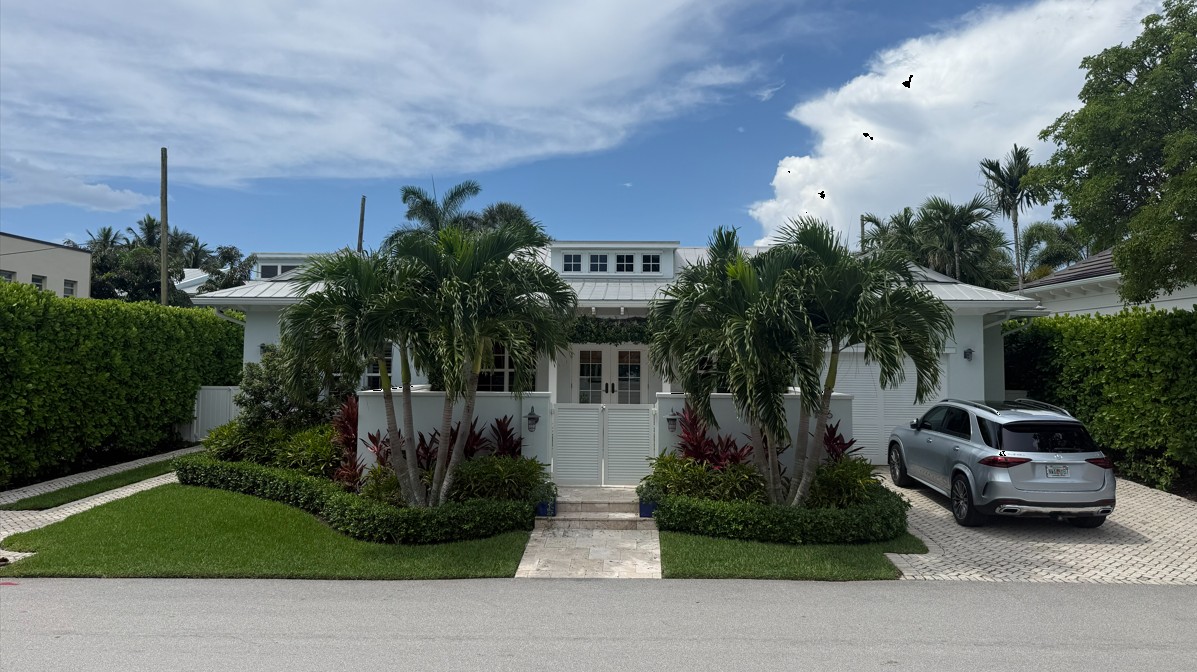 Delray Beach Residence — existing house, front elevation