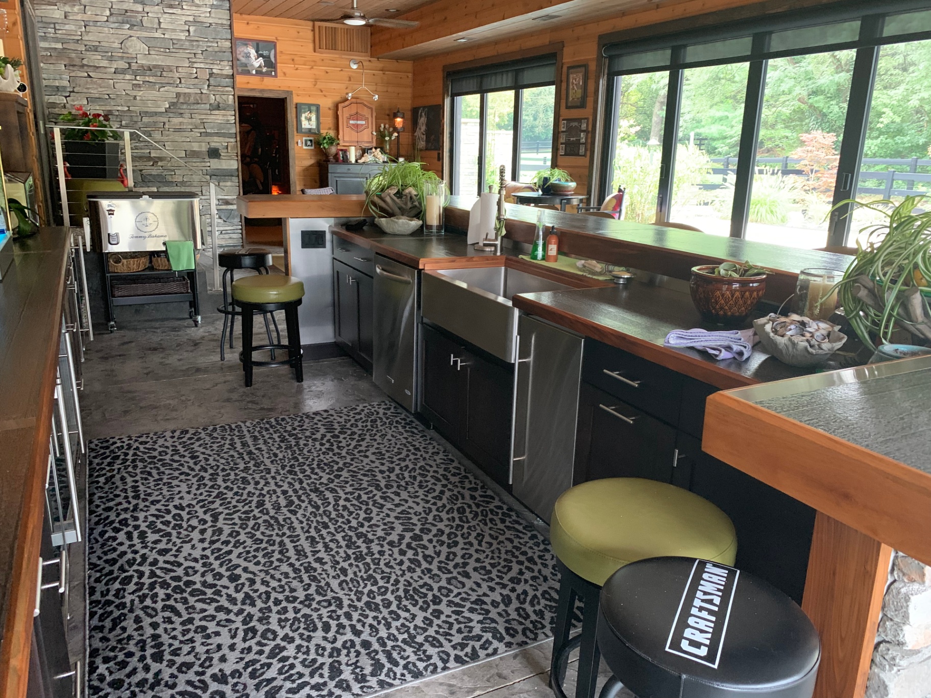 Moorestown Custom Addition — kitchen with walnut counters