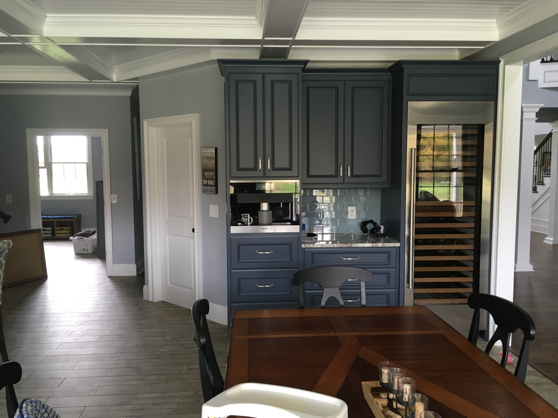 South Harrison Residence — coffee bar and wine storage