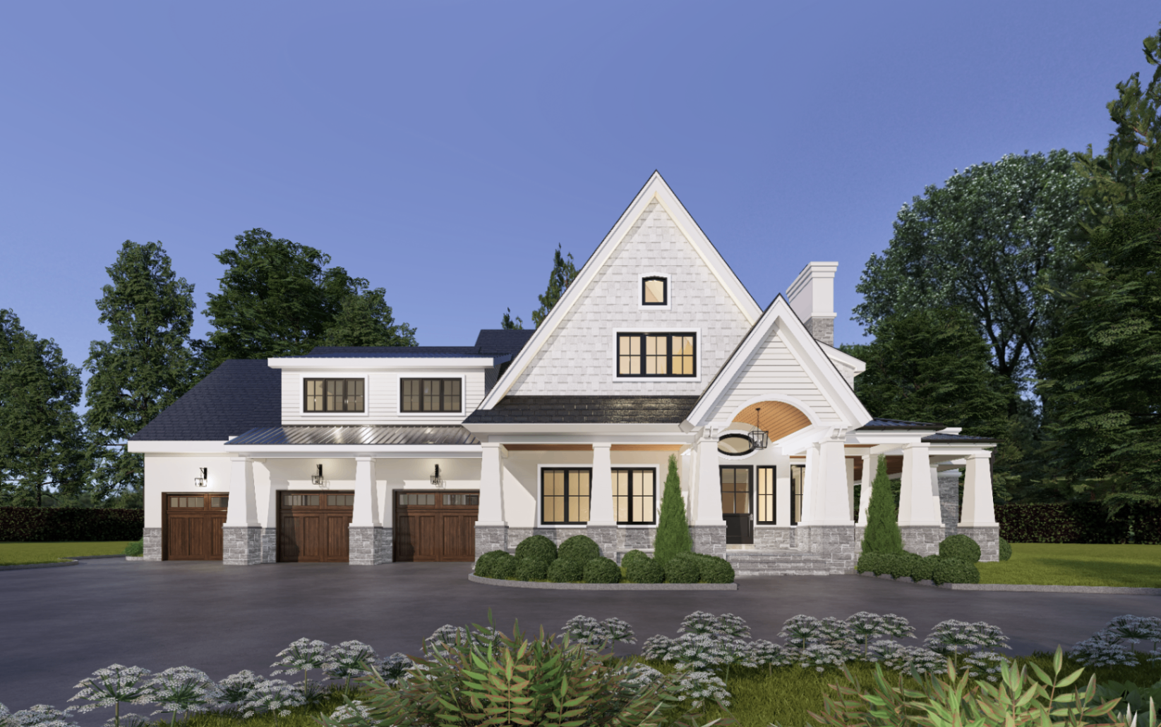 Woodstown Residence II — front elevation design rendering