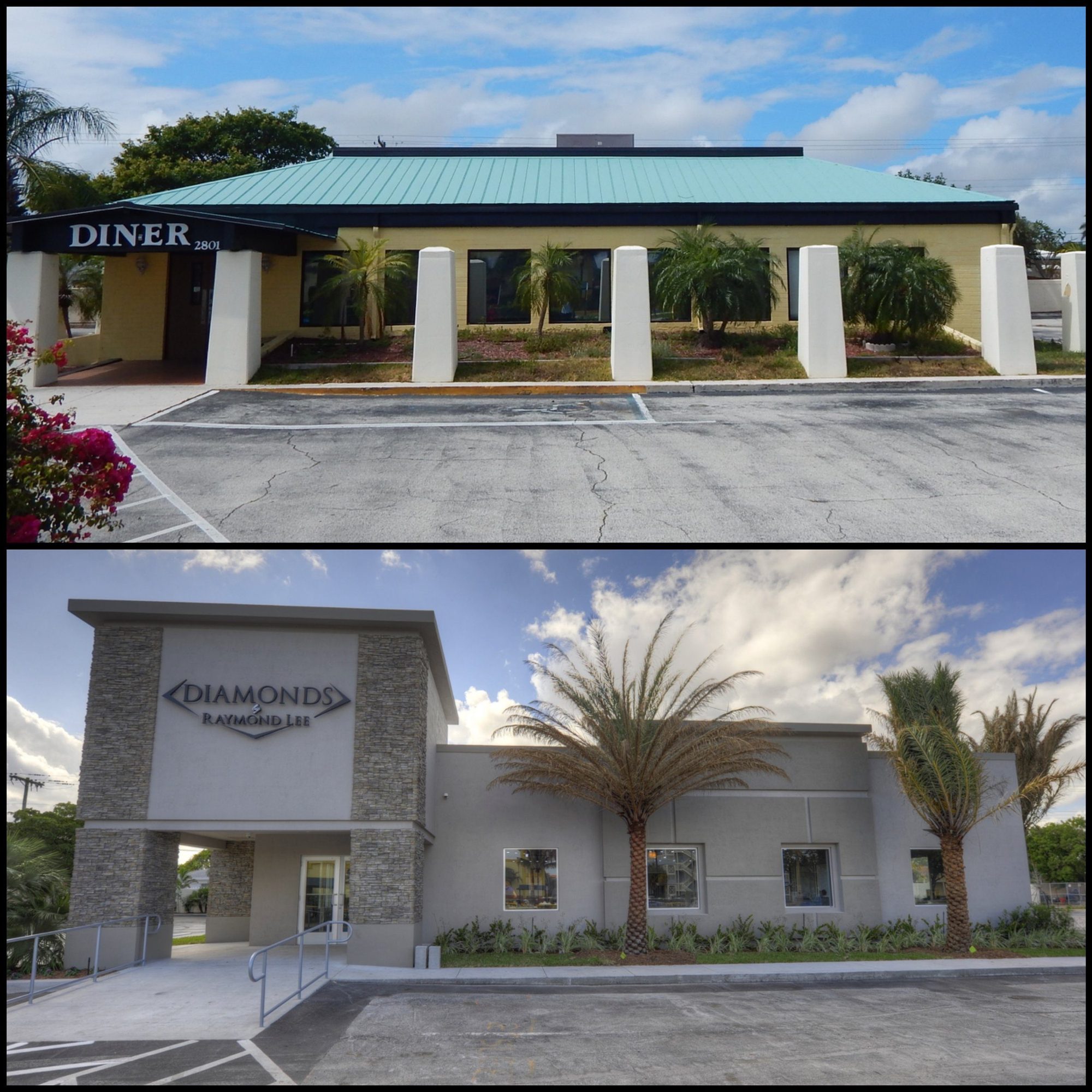 Diamonds by Lee, Boca Raton FL — existing diner alongside the completed showroom