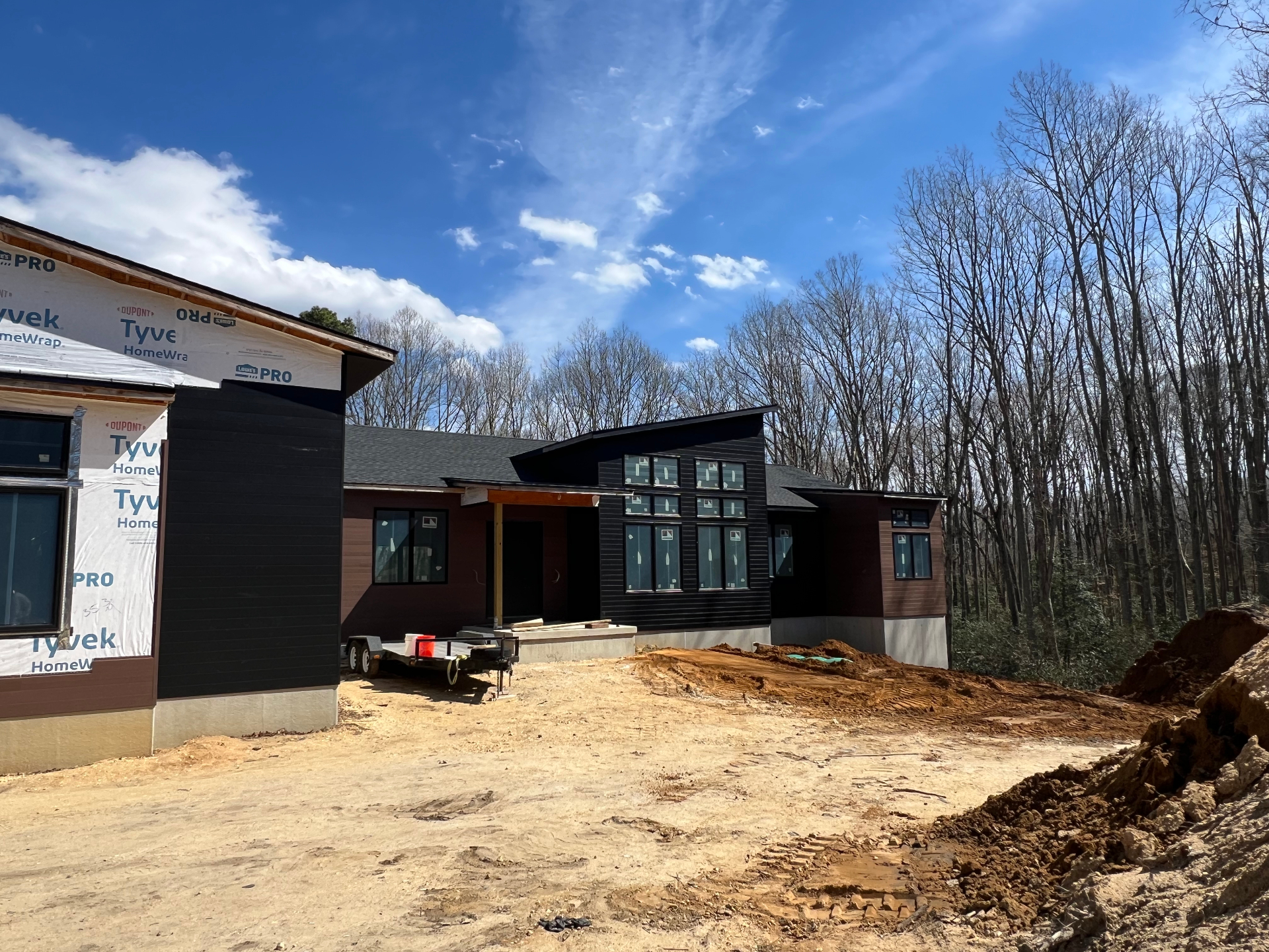 South Harrison Residence III — front elevation during construction
