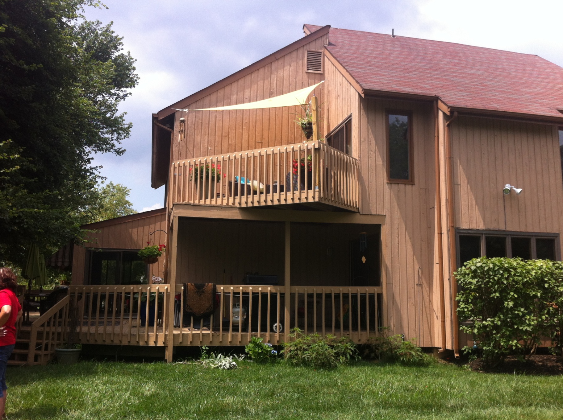 Moorestown Custom Addition — before: existing rear elevation