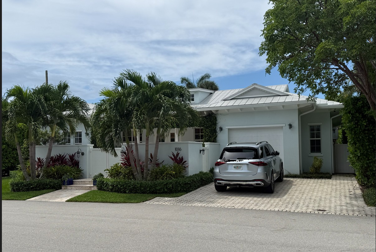 Delray Beach Residence — existing house, drive and garage