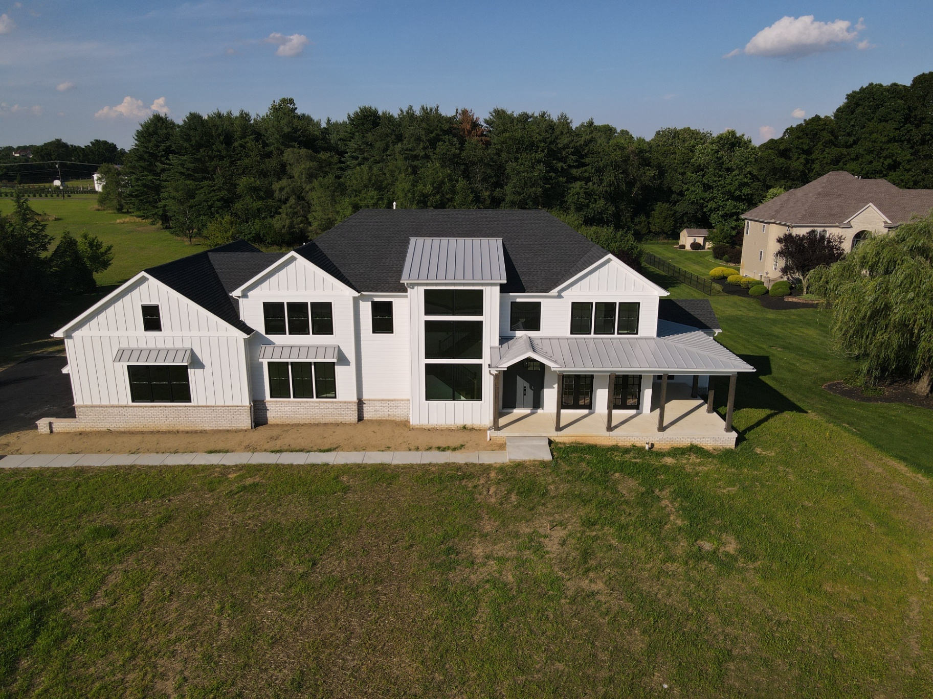 Swedesboro Residence — aerial view of the front elevation