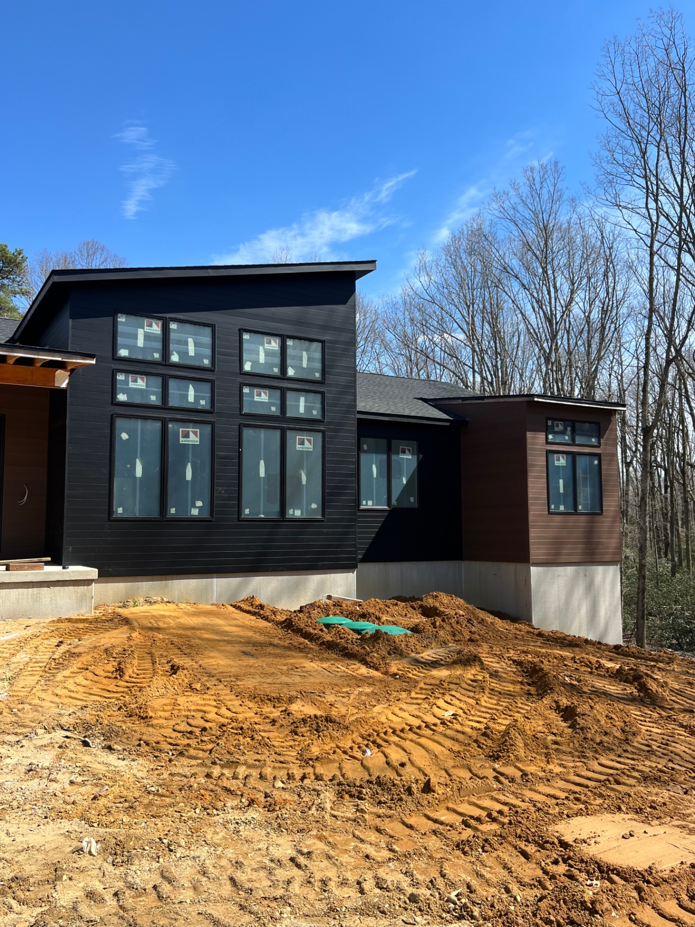 South Harrison Residence III — two-story window wall