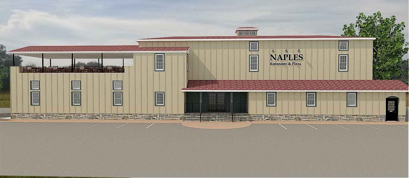 Naples Ristorante & Pizza — bird's eye rendering of the expansion