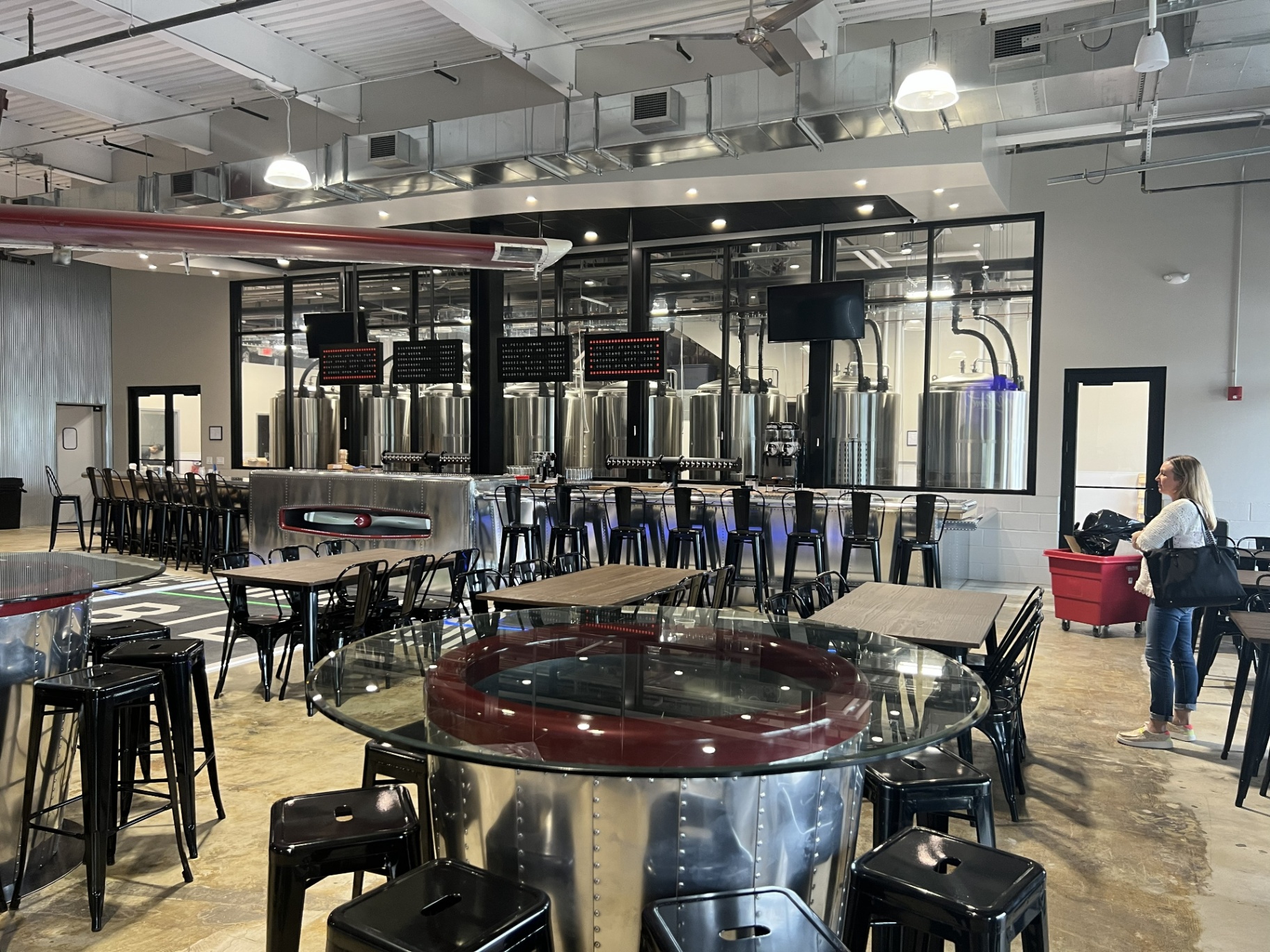 Bonesaw Brewing Deptford — taproom seating and tap wall