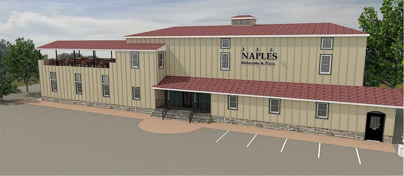 Naples Ristorante & Pizza — front elevation rendering